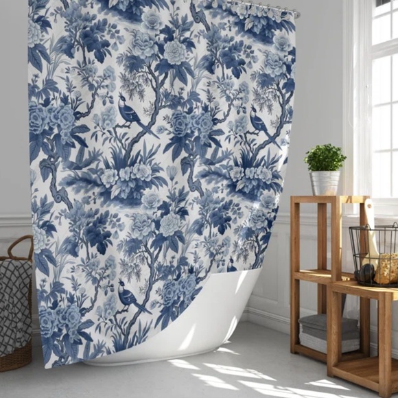 Wayfair Gherarda Floral Shower Curtain, NIP - Picture 1 of 3